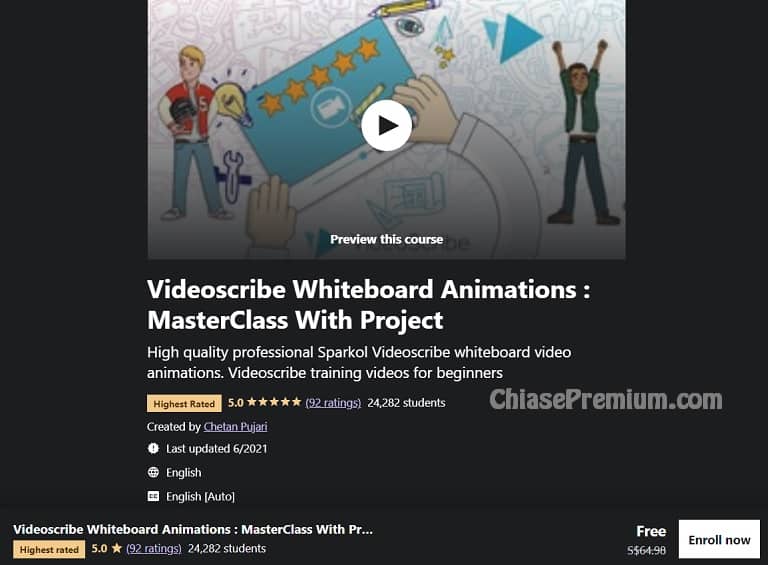 Videoscribe Whiteboard Animations MasterClass With Project.