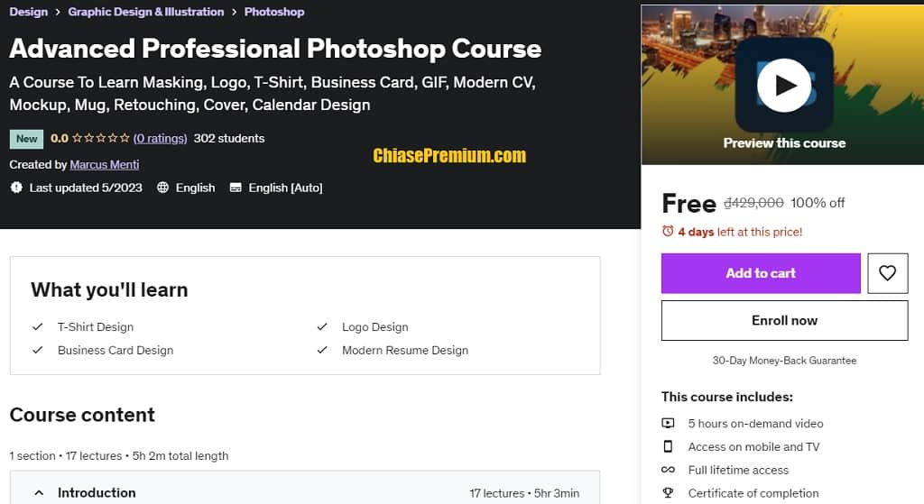 Advanced Professional Photoshop Course