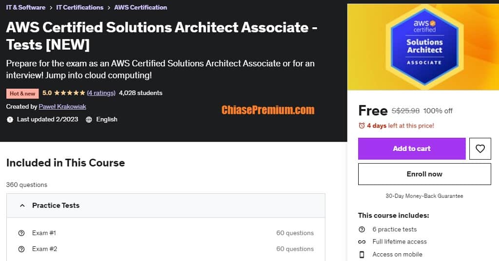 AWS Certified Solutions Architect Associate - Tests