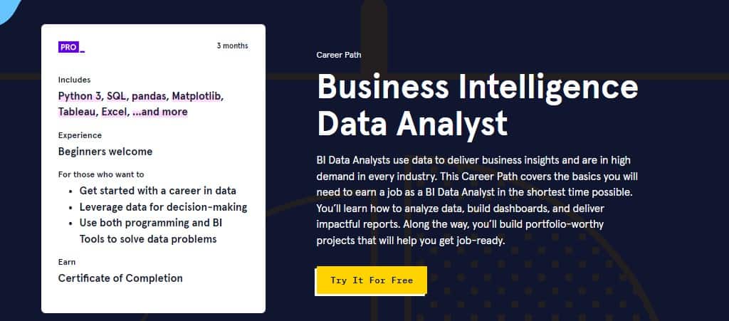 Business Intelligence Data Analyst