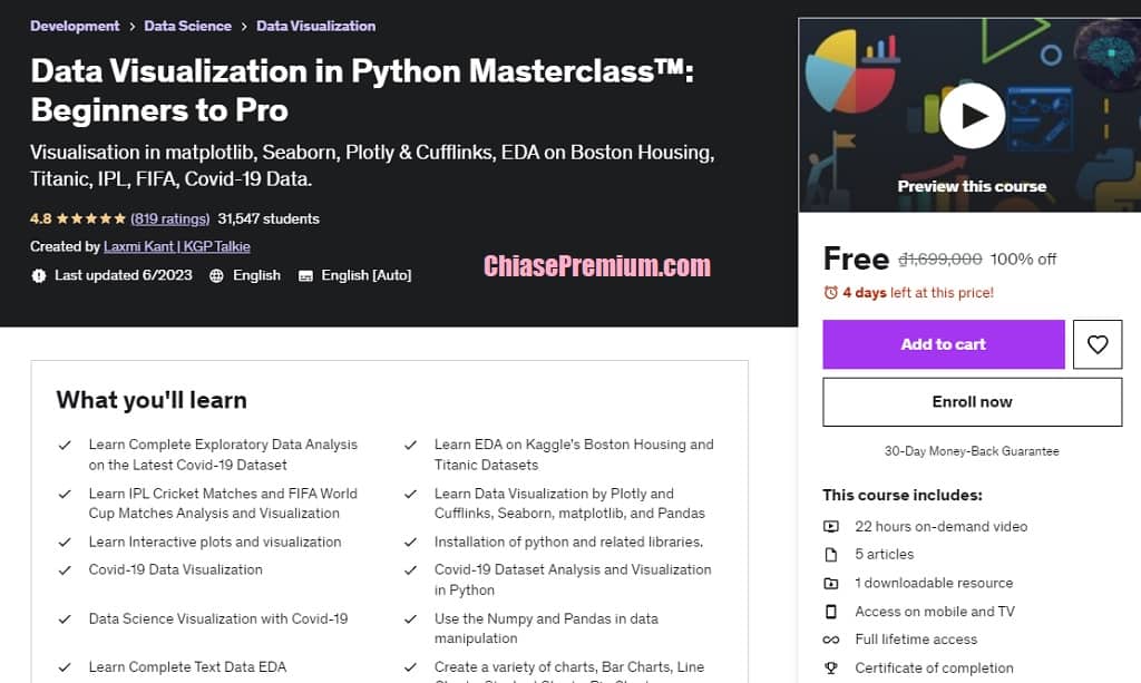 Data Visualization in Python Masterclass™: Beginners to Pro