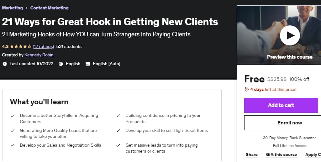21 Ways for Great Hook in Getting New Clients