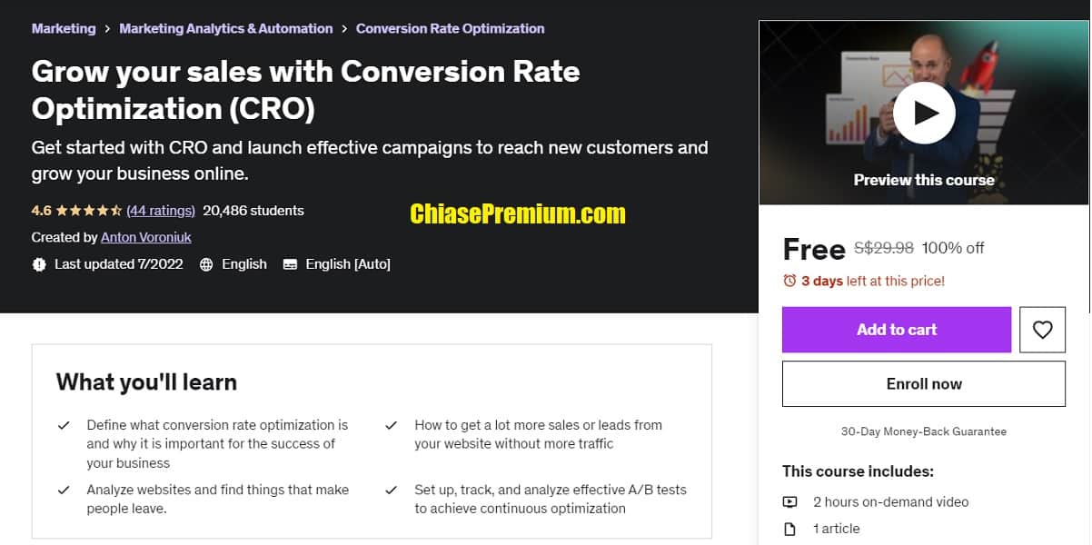 Grow your sales with Conversion Rate Optimization (CRO)