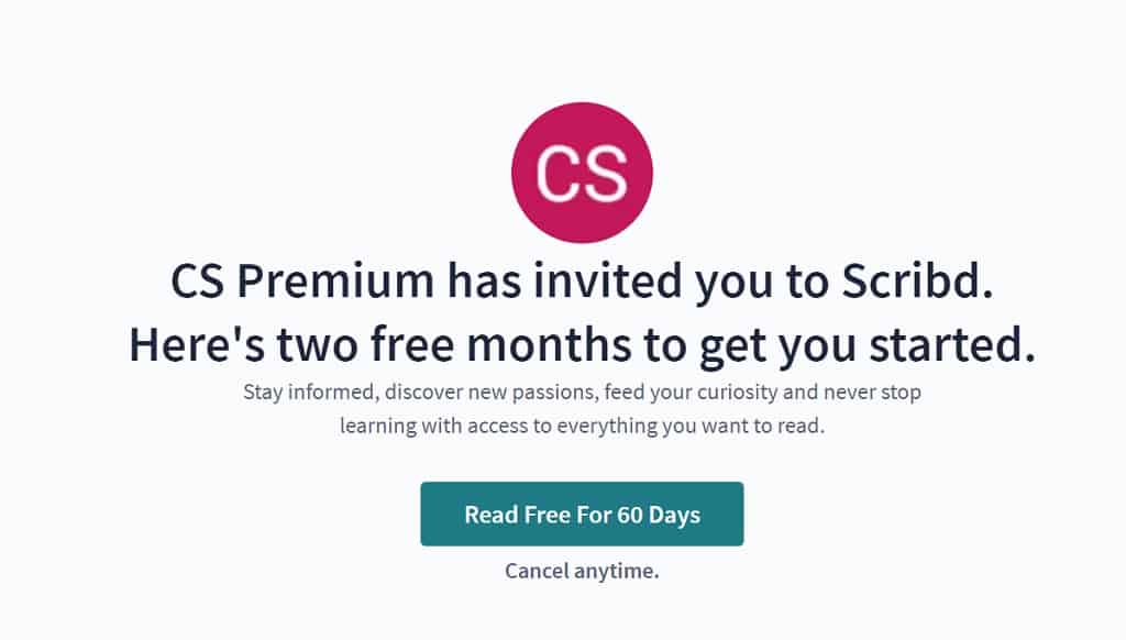 scribd premium account free 