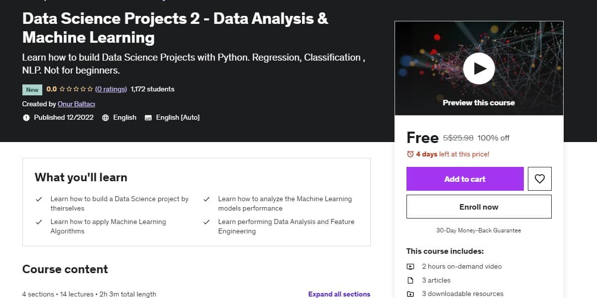 Data Science Projects 2 - Data Analysis & Machine Learning