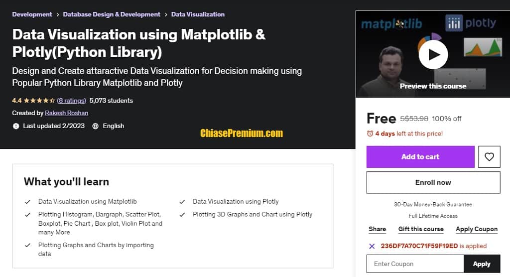 Data Visualization using Matplotlib & Plotly(Python Library)