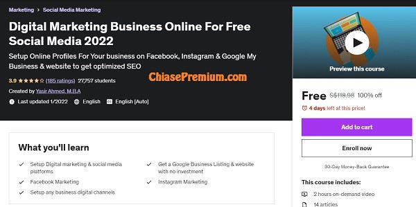 Digital Marketing Business Online For Free Social Media 2022