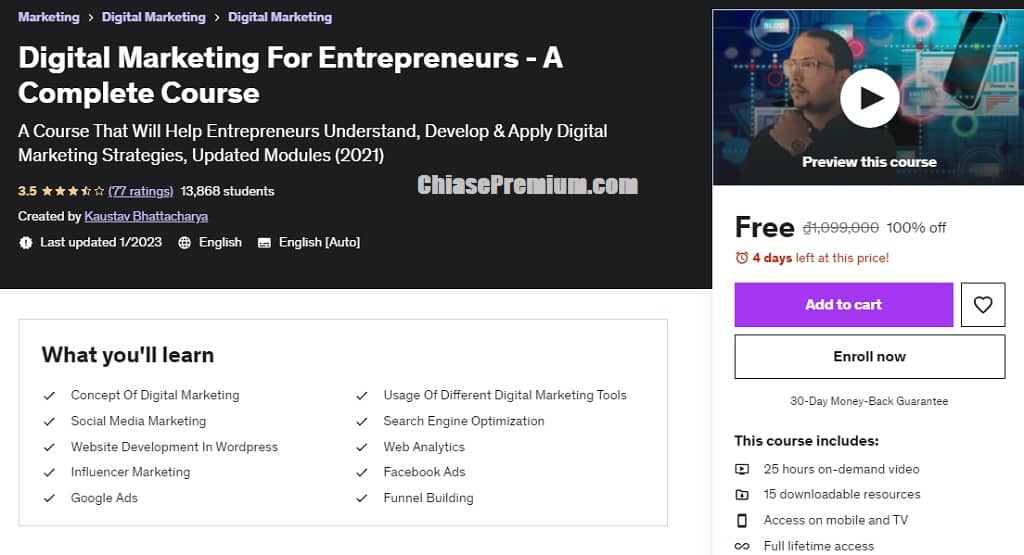 Digital Marketing For Entrepreneurs - A Complete Course