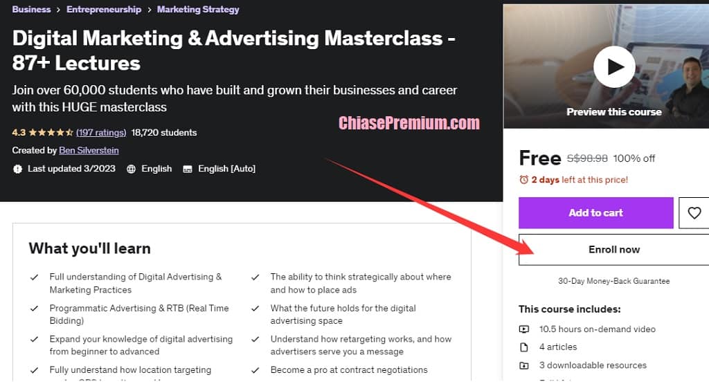 Digital Marketing & Advertising Masterclass - 87+ Lectures