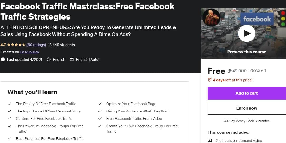 Facebook Traffic Mastrclass:Free Facebook Traffic Strategies