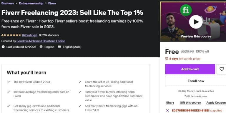 Fiverr Freelancing 2023 course | Udemy free
