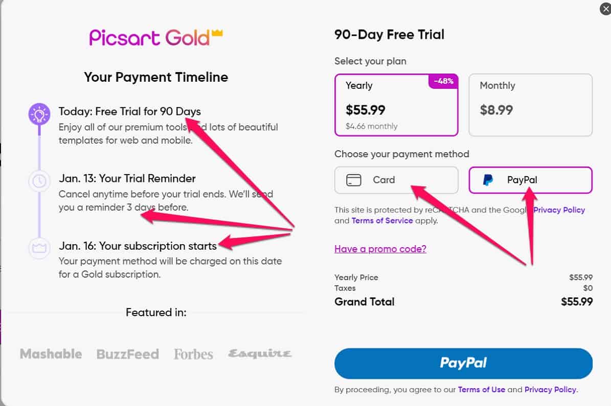 Hướng dẫn đăng ký tài khoản Picsart Gold miễn phí 