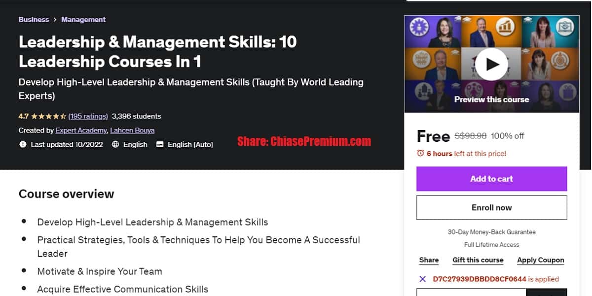 Leadership & Management Skills: 10 Leadership Courses In 1