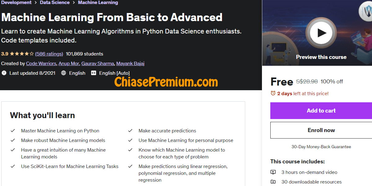 Machine Learning From Basic to Advanced