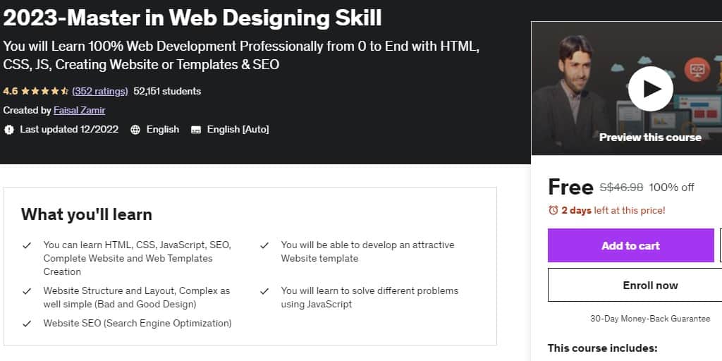 Master in Web Designing Skill 2023