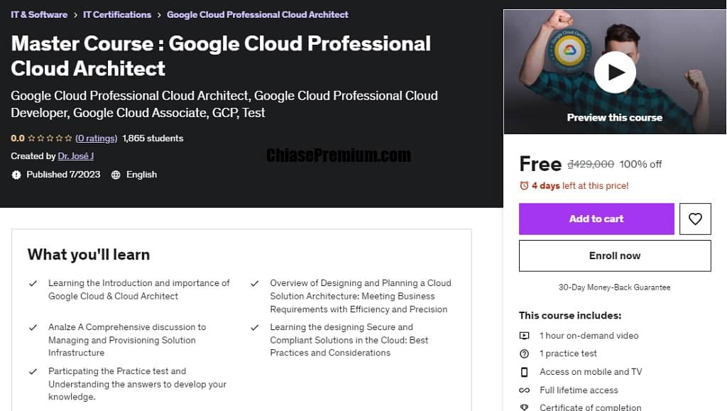  Google Cloud Professional Cloud Architect