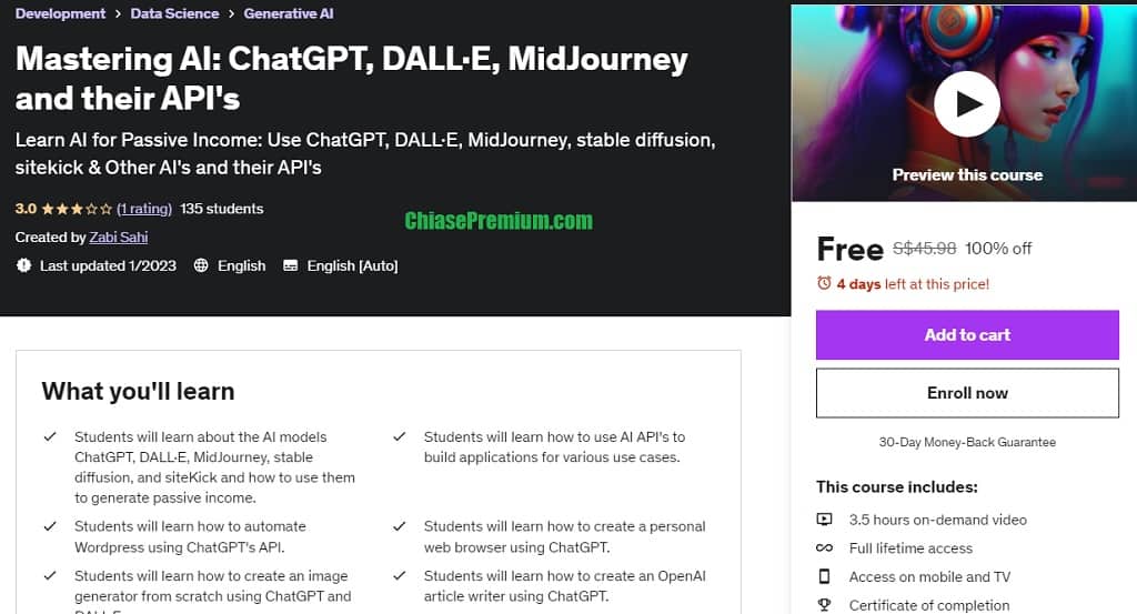 Mastering AI: ChatGPT, DALL·E, MidJourney and their API's