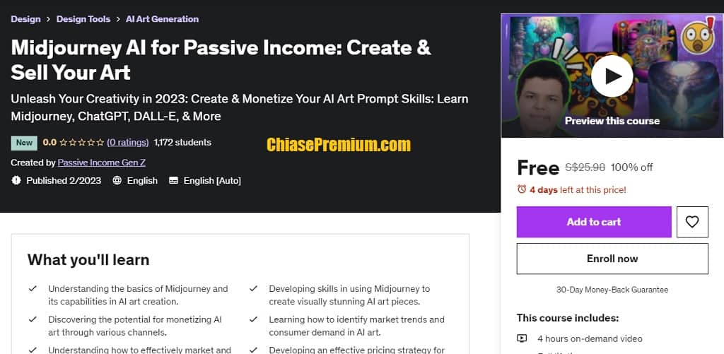 Midjourney AI for Passive Income: Create & Sell Your Art