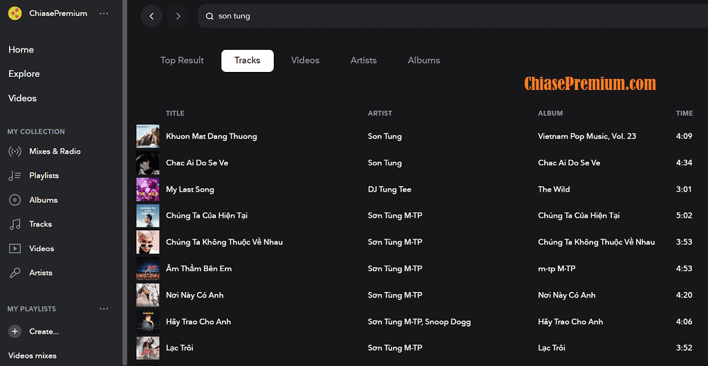 Có khá nhiều nhạc Việt chất lượng cao trên Tidal