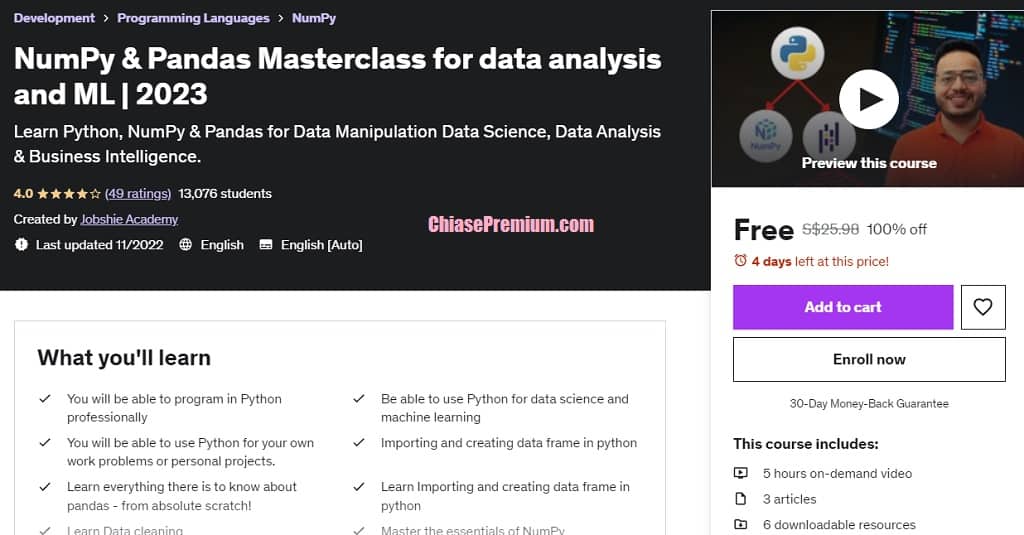 NumPy & Pandas Masterclass for data analysis and ML 