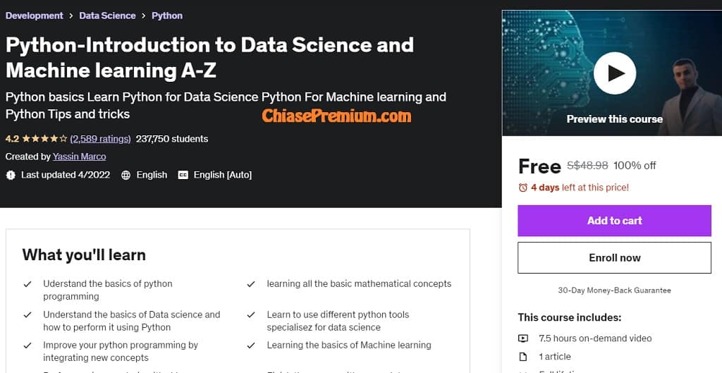 Introduction to Data Science and Machine learning A-Z