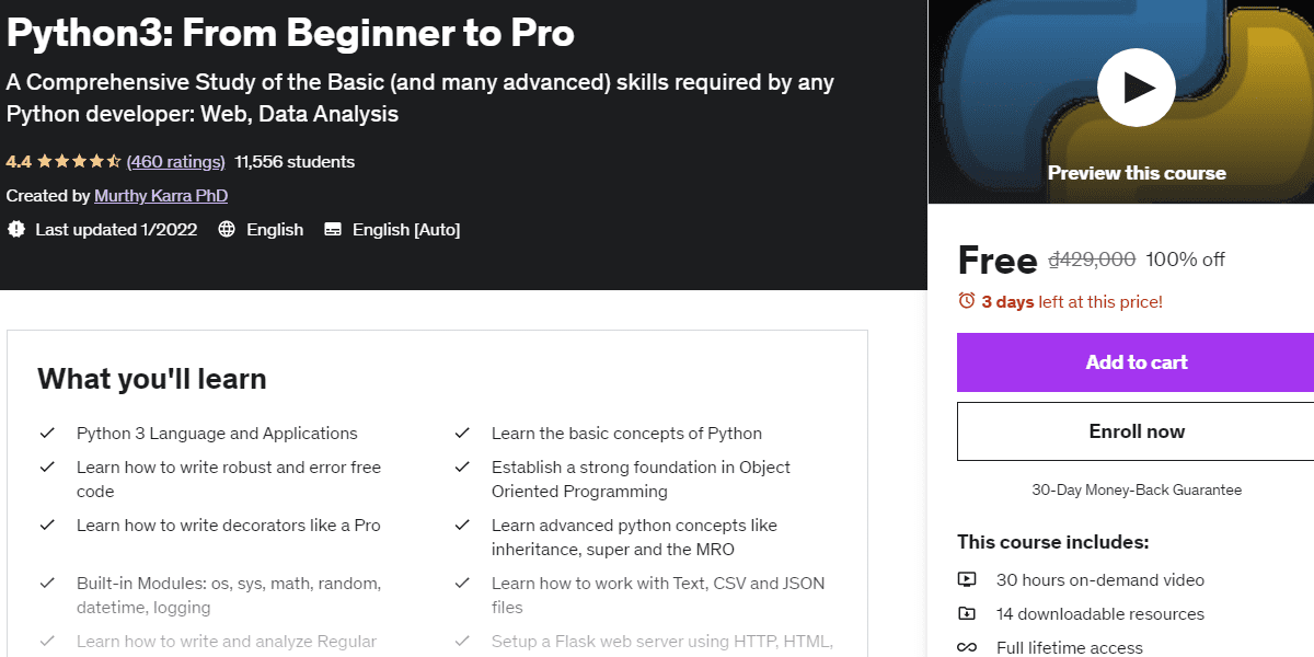 Python3: From Beginner to Pro