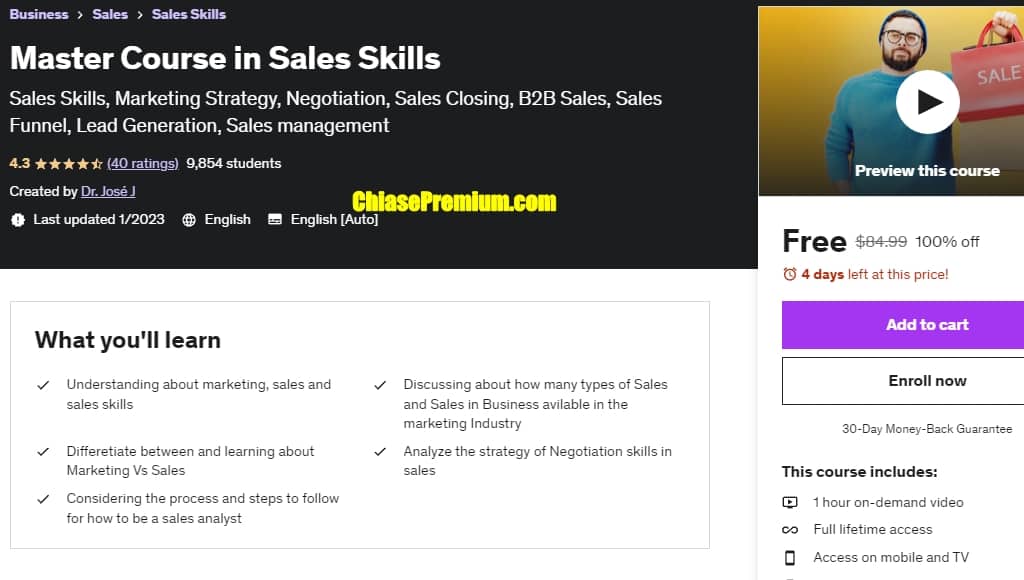 Master Course in Sales Skills