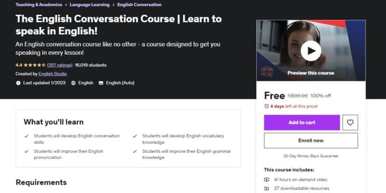 The English Conversation Course | Learn to speak in English