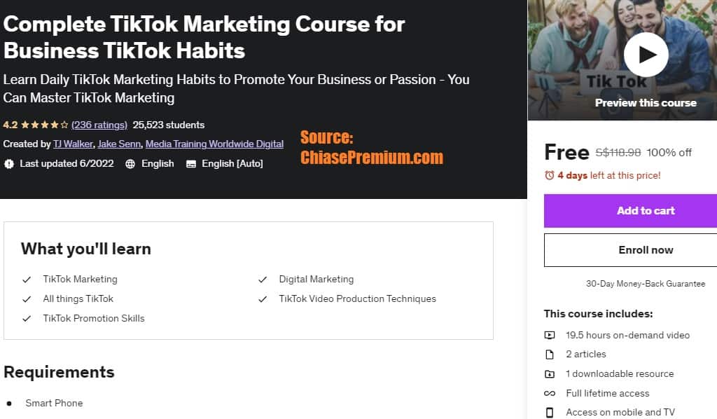 Complete TikTok Marketing Course for Business TikTok Habits