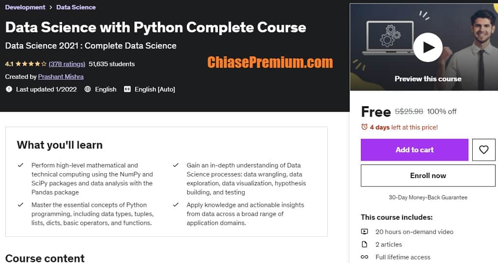 Udemy Data Science with Python Complete Course