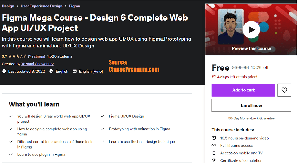 Figma Mega Course - Design 6 Complete Web App UI/UX Project
