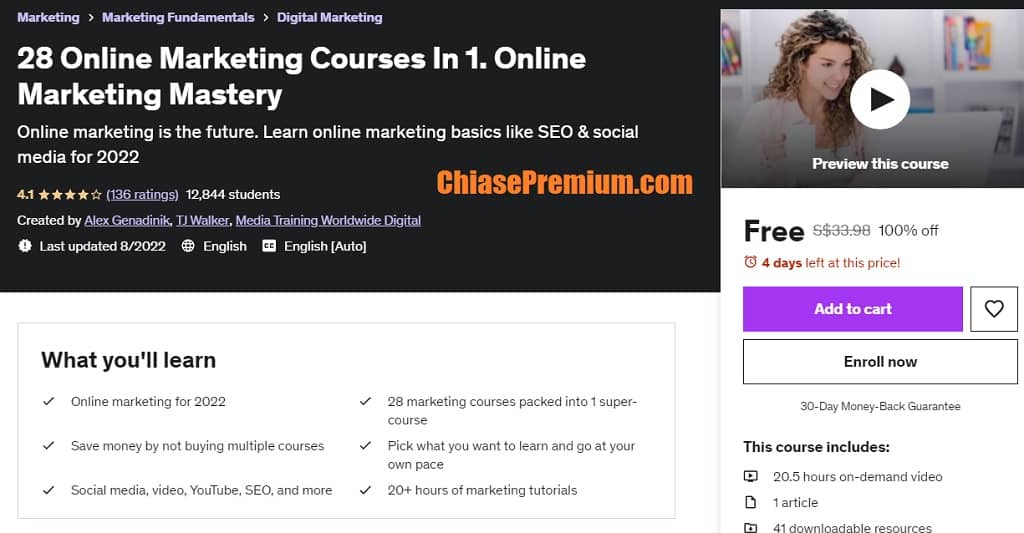Udemy - 28 Online Marketing Courses In 1. Online Marketing Mastery
