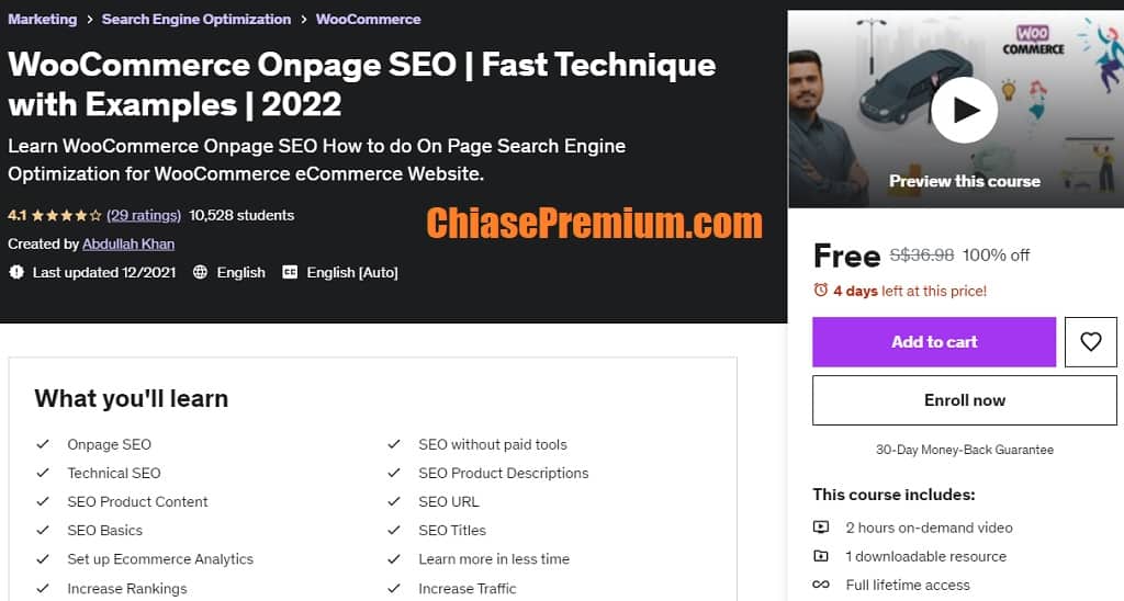 (udemy) WooCommerce Onpage SEO | Fast Technique with Examples | 2022