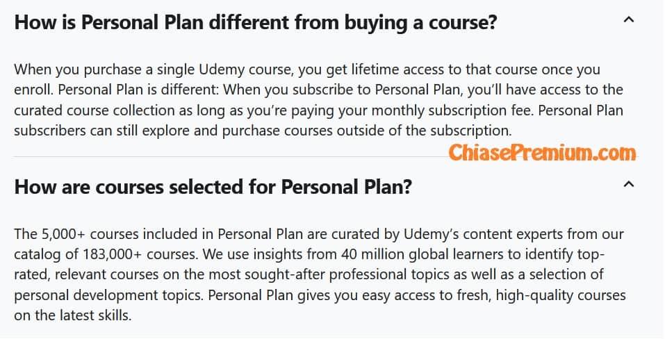 Udemy Personal Plan