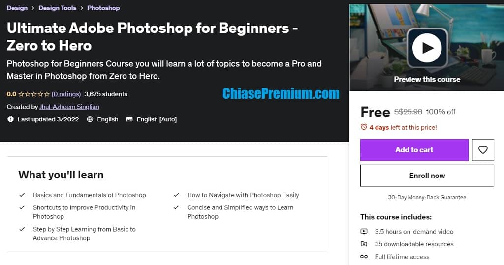 Ultimate Adobe Photoshop for Beginners - Zero to Hero free