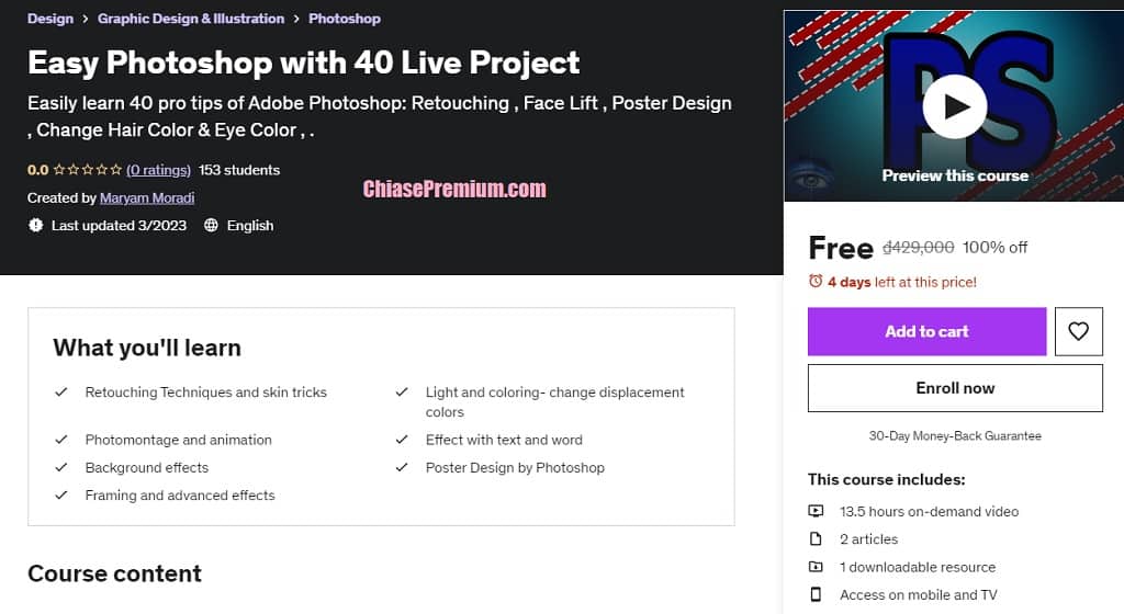 Easy Photoshop with 40 Live Project