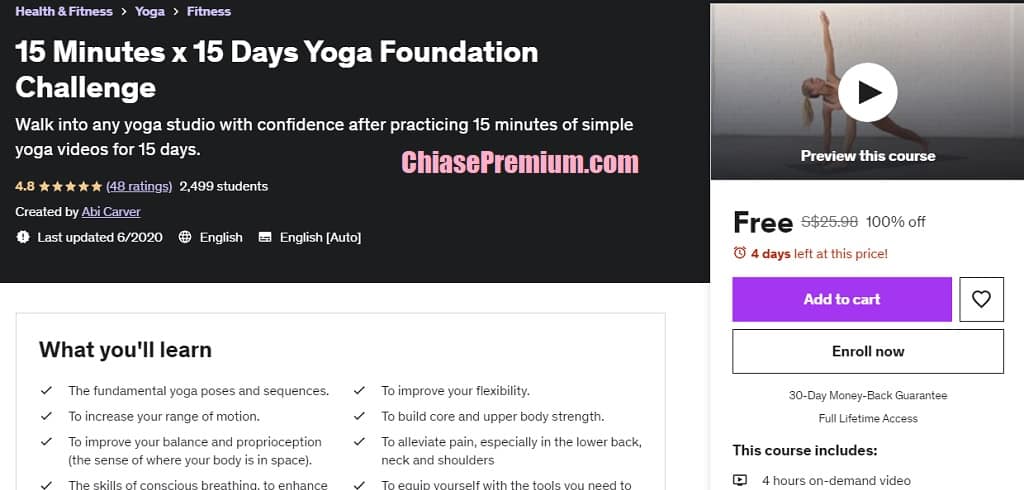 15 Minutes x 15 Days Yoga Foundation Challenge