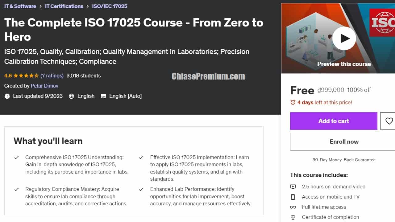 The Complete ISO 17025 Course - From Zero to Hero