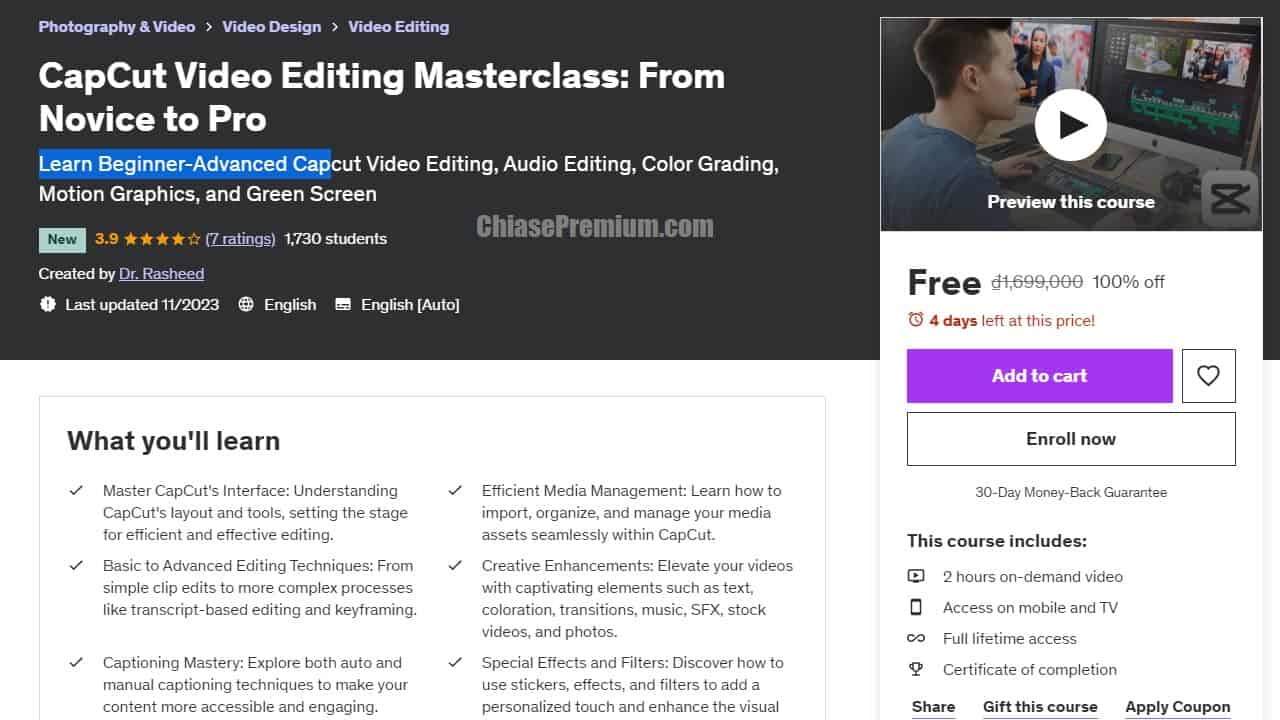 CapCut Video Editing Masterclass: From Novice to Pro