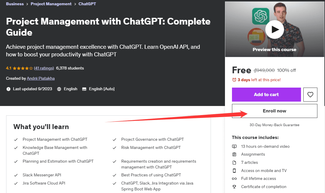 Project Management with ChatGPT: Complete Guide. Achieve project management excellence with ChatGPT. Learn OpenAI API, and how to boost your productivity with ChatGPT