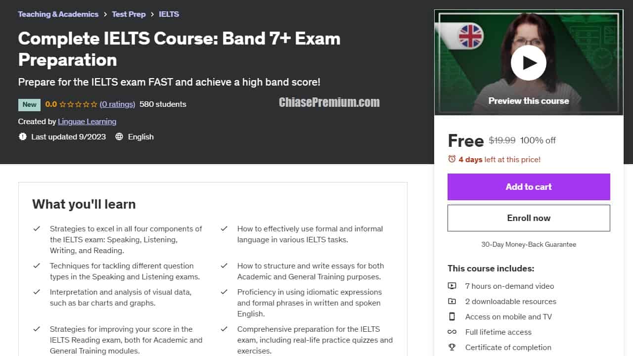 Complete IELTS Course: Band 7+ Exam Preparation