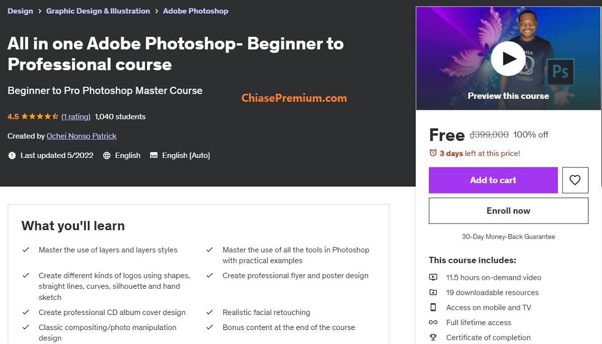 All in one Adobe Photoshop- Beginner to Professional course