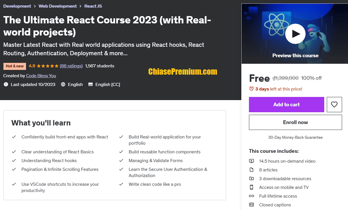 React Course with Real-world projects