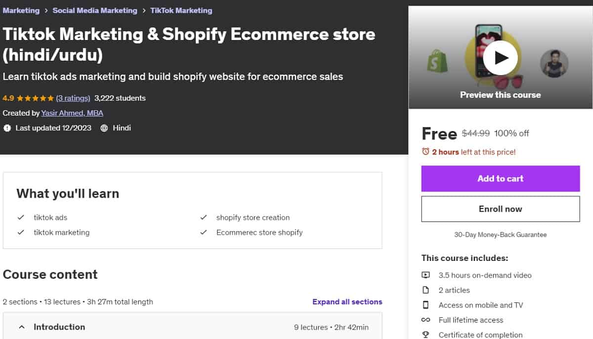 Tiktok Marketing & Shopify Ecommerce store