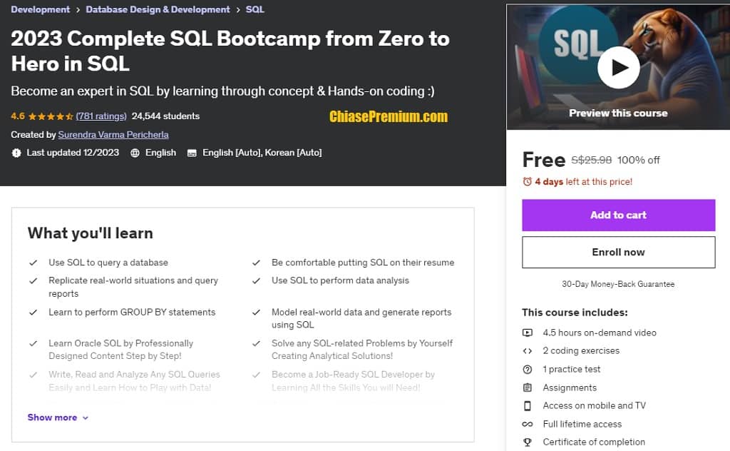 Complete SQL Bootcamp from Zero to Hero in SQL