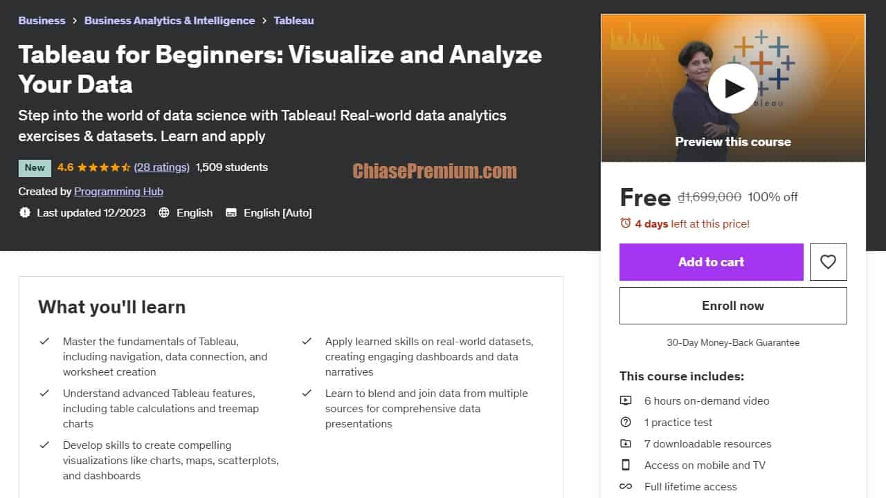 Tableau for Beginners: Visualize and Analyze Your Data