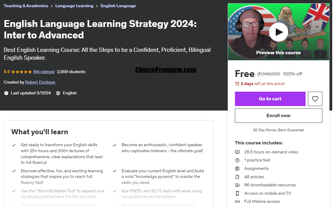 English Language Learning Strategy 2024: Inter to Advanced