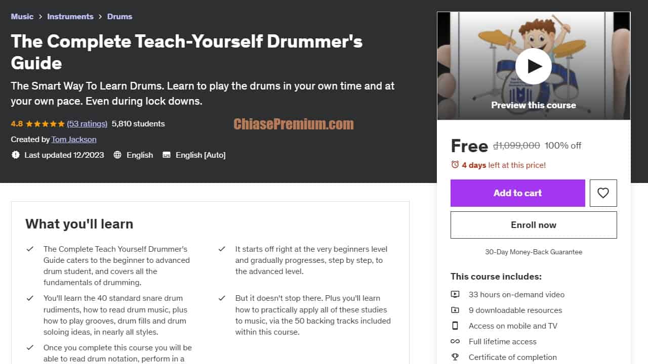 Khóa Học Trống Drums online