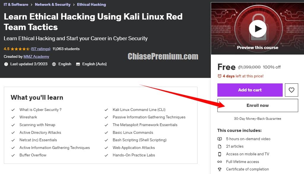 Learn Ethical Hacking Using Kali Linux Red Team Tactics