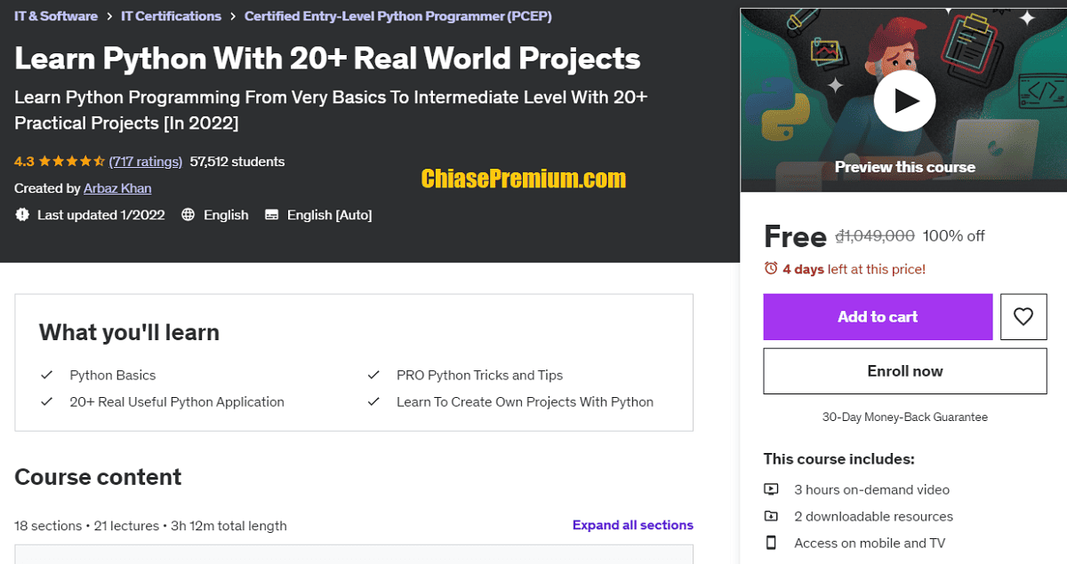 Learn Python With 20+ Real World Projects